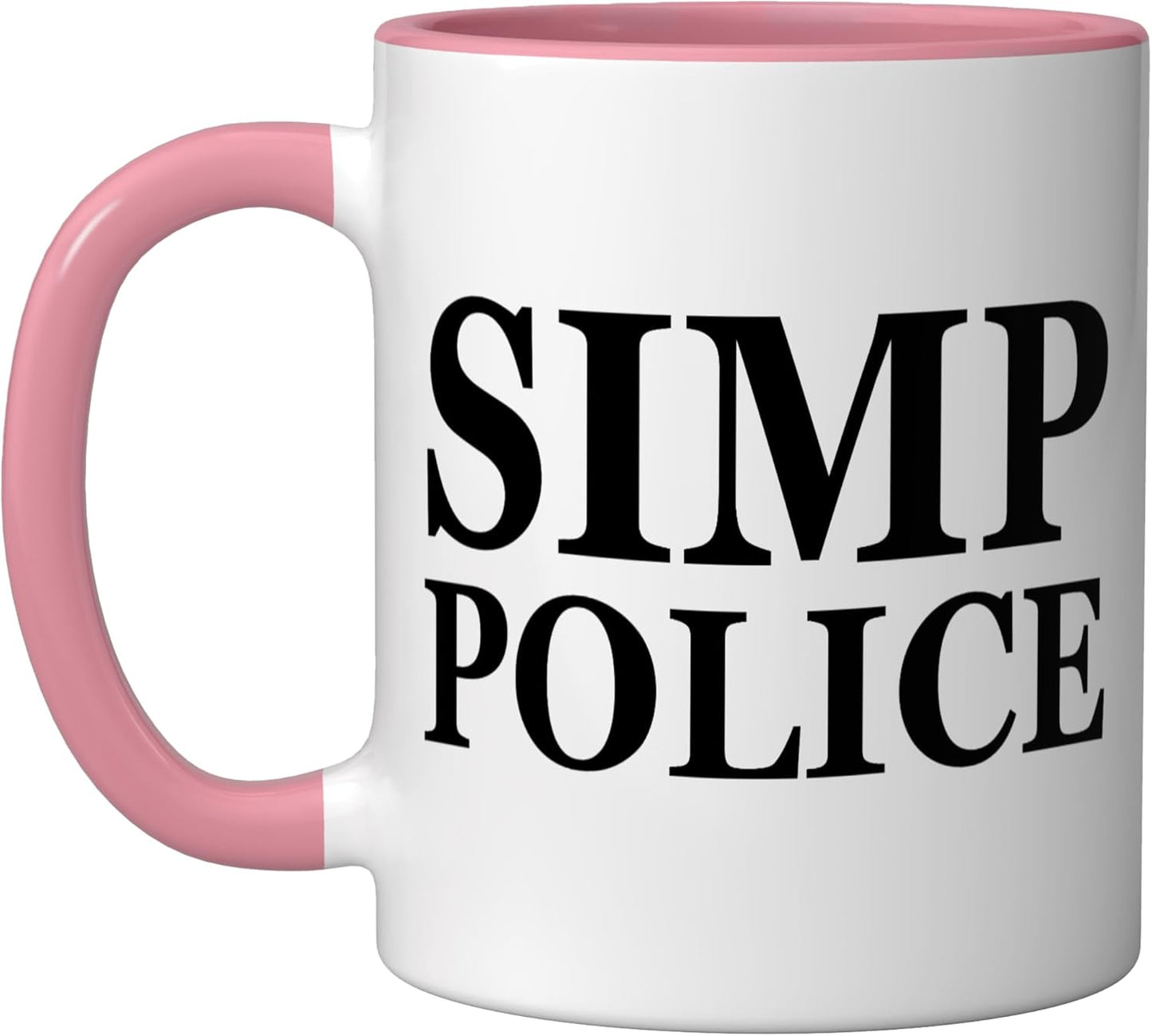 Taza Cerámica Anti Simping Rosa/Blanca