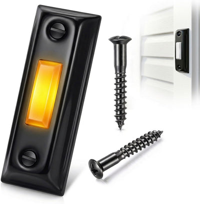 Botón timbre metal con cable interruptor iluminado pared