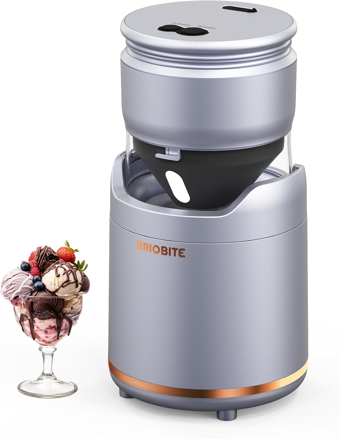 Máquina helados recargable silenciosa para 1-2 porciones