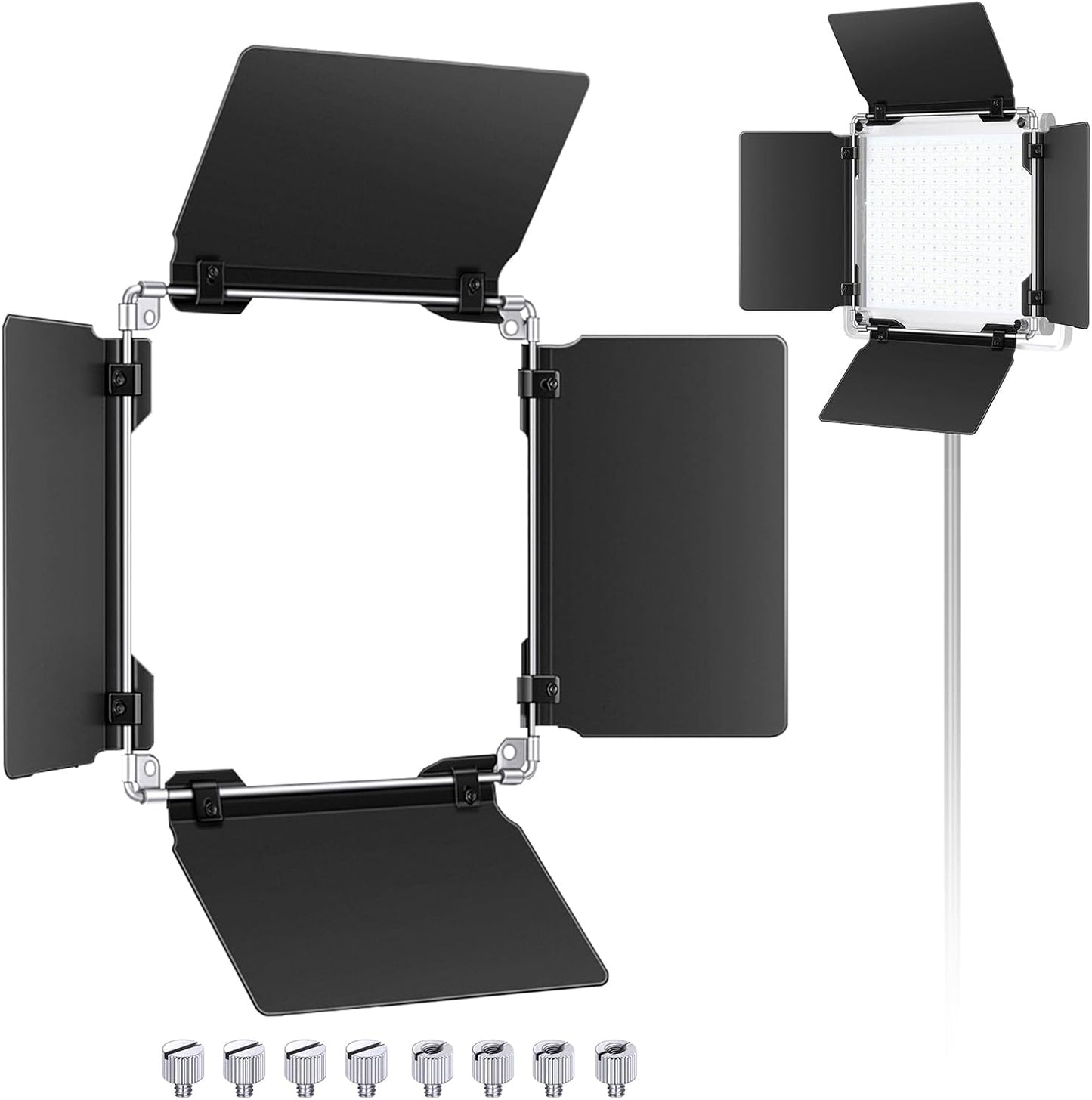 Puerta granero luz LED 4.5x6.9pulg metal sólido