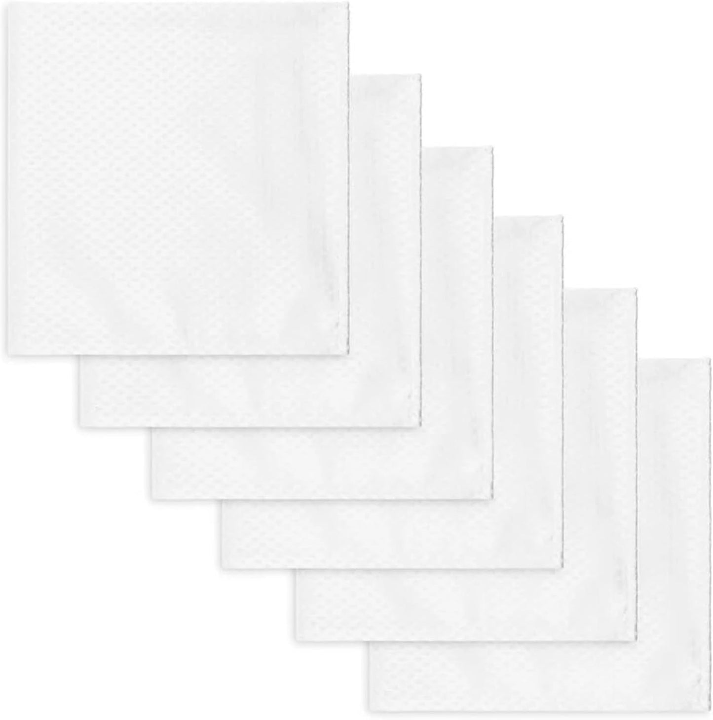 Set 12 Servilletas Polialgodón Blanco Olmo Elegantes Resistentes
