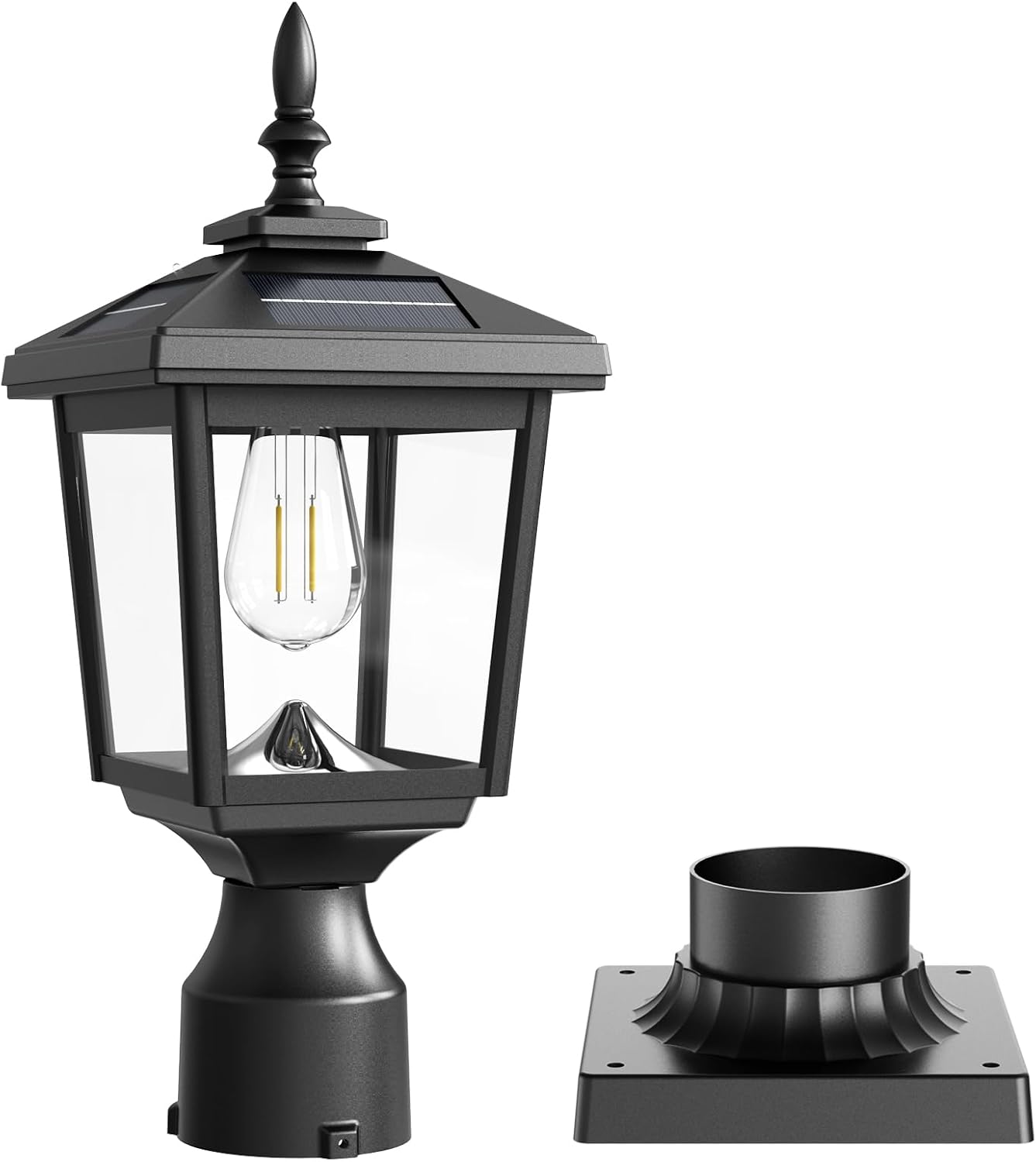 Luz solar poste exterior 60lúmenes para madera jardín