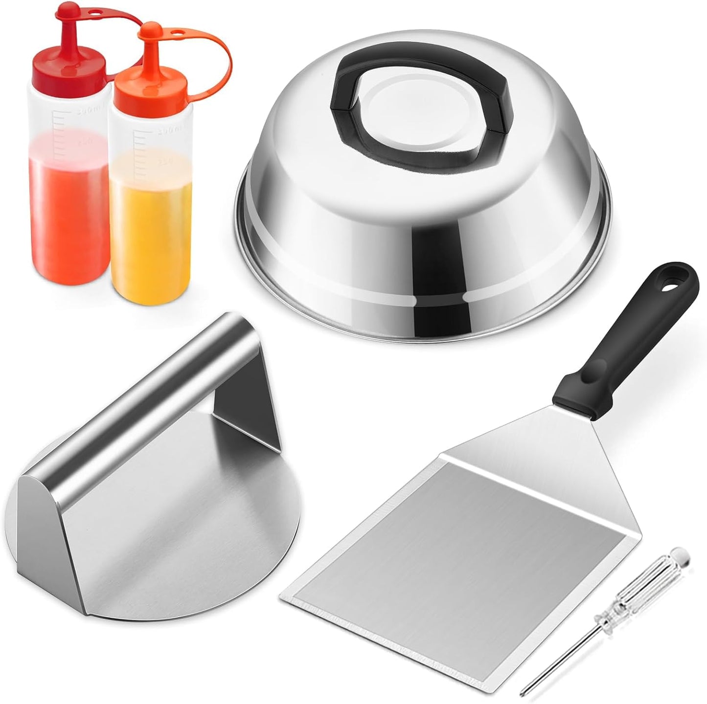 Kit 6 accesorios parrilla 9pulg acero inox