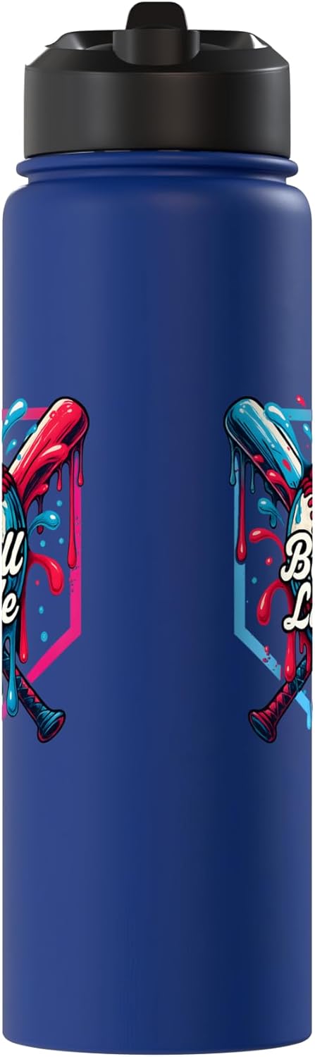Botella de agua acero inoxidable aislada estilo vida deportiva para niños