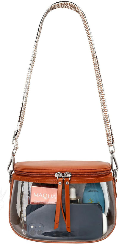 Bolsa maquillaje transparente impermeable con cremallera para mujer