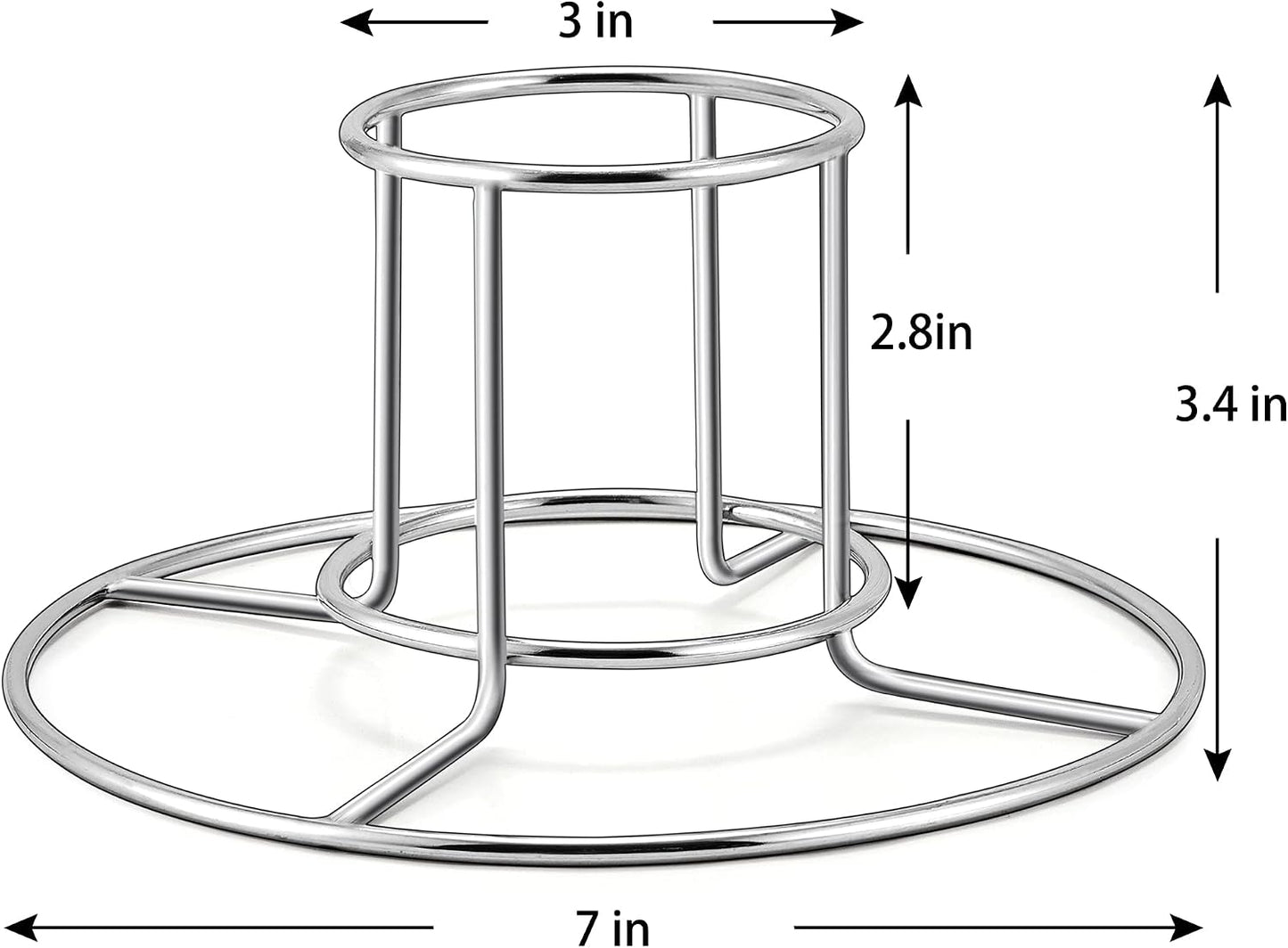 Soporte para pollo acero inox set 2 asar parrilla ahumar