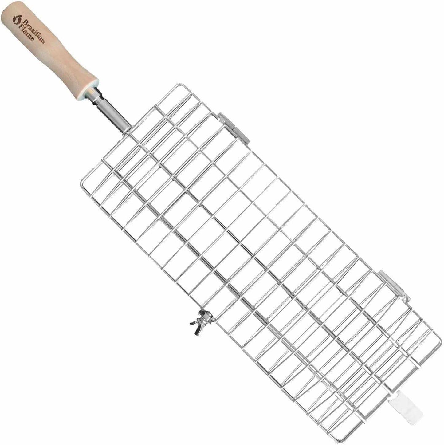 Cestas asador comp 3 brochetas 5 pinchos parrilla portatil