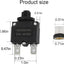Disyuntor botón pulsador 20A 32VDC con terminales rápido