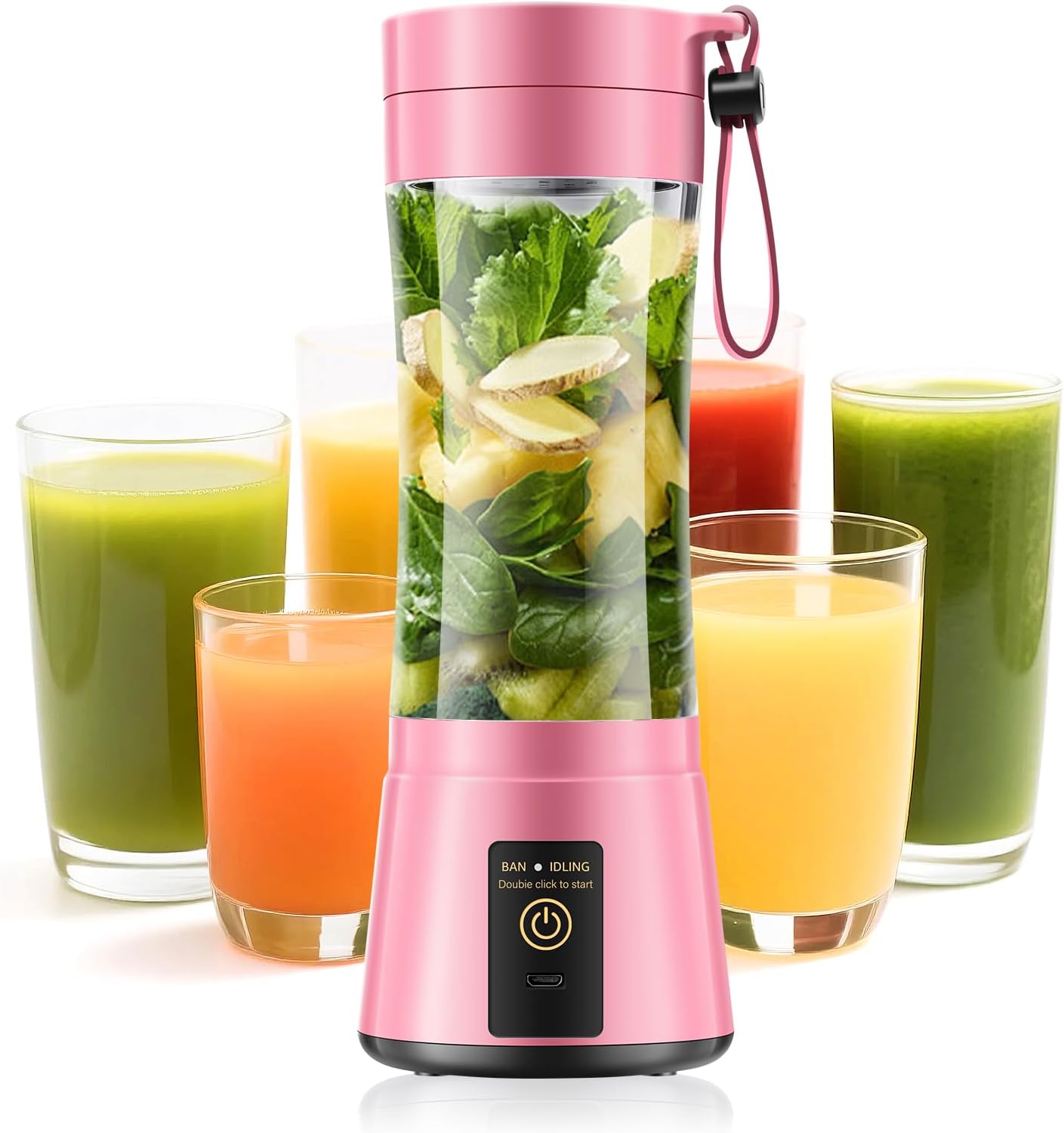 Licuadora portátil personal inalámbrica con taza sin BPA