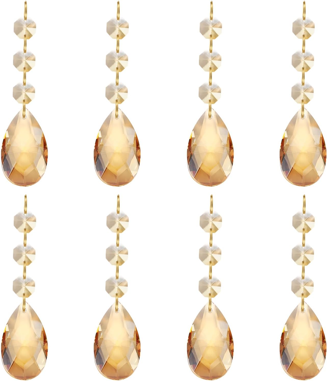 Colgantes de cristal forma lágrima 8 pzas 3.96pulg