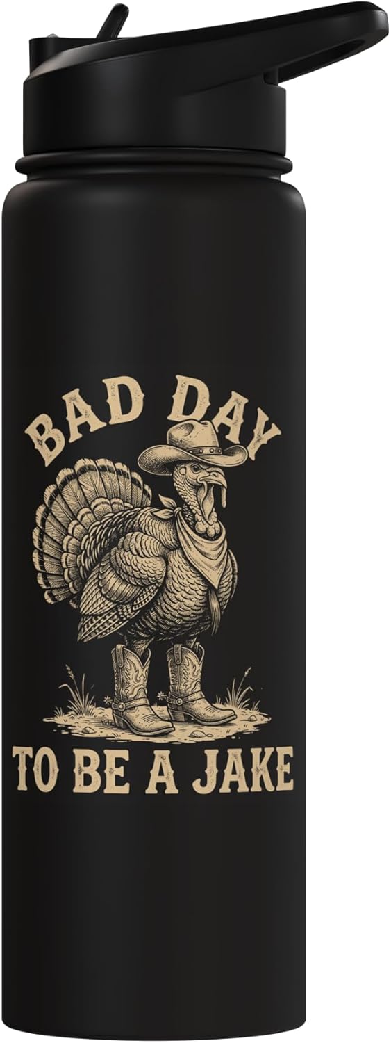 Botella de agua acero inoxidable sin BPA con humor cazador