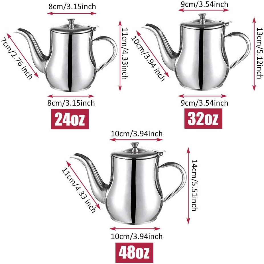 Olla filtro aceite acero inox malla 24oz con mango boquilla