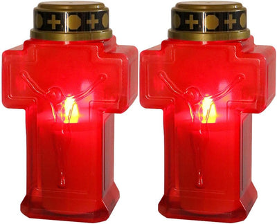 Velas Jesus Sin Llama Con Cruz Oracion Pilas Decoracion