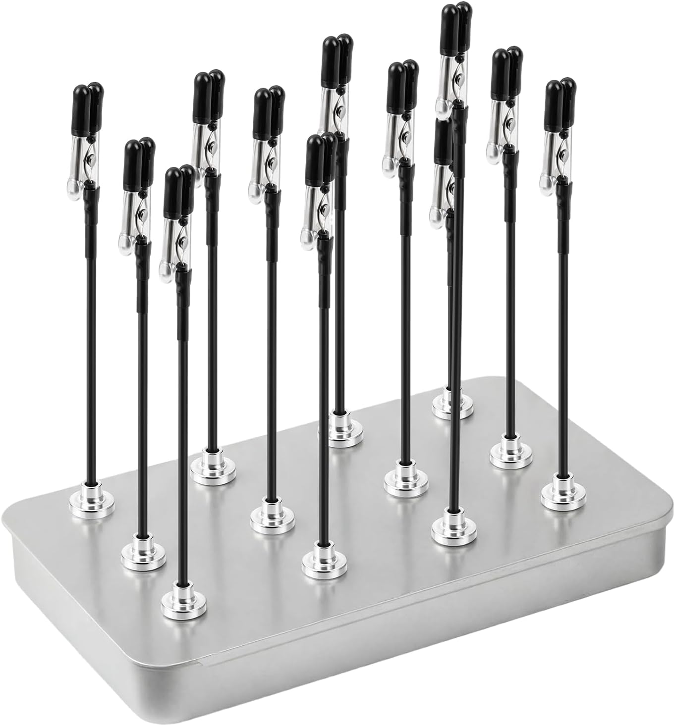 Manos magnéticas soldadura 12 clips flexibles caja acero