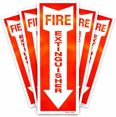 Adhesivo señalización extintor de incendios 5 pzas