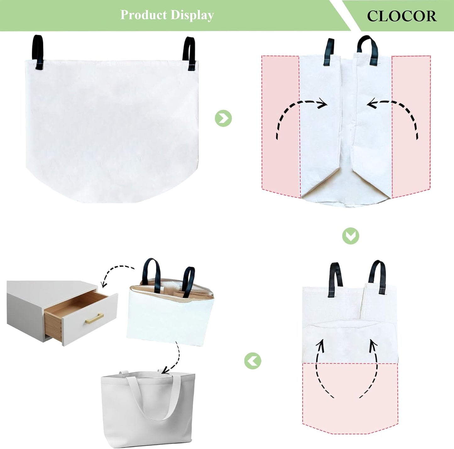 Cesta tela redonda plegable para guardar ropa arco iris
