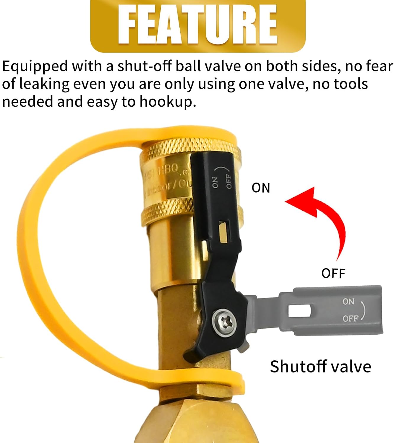 Adaptador propano RV 1/4pulg válvula conexión rápida