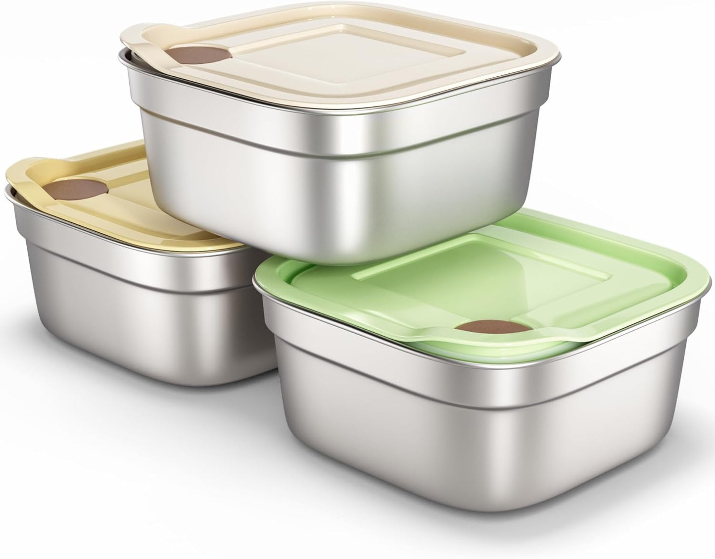 Caja sándwich acero inox 20oz con tapa reutilizable sin BPA