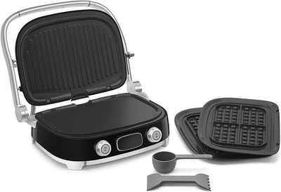 Parrilla eléctrica multiusos platos intercambiables retro