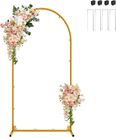 Arco metálico dorado para eventos 6ft decoración