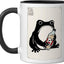 Taza de cerámica negra/blanca