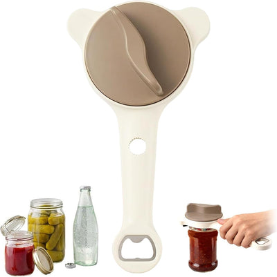 Abridor tarros 4en1 acero inox ajustable para adultos mayores