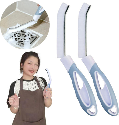 2 Cepillos Limpieza Huecos Baño Multifuncional