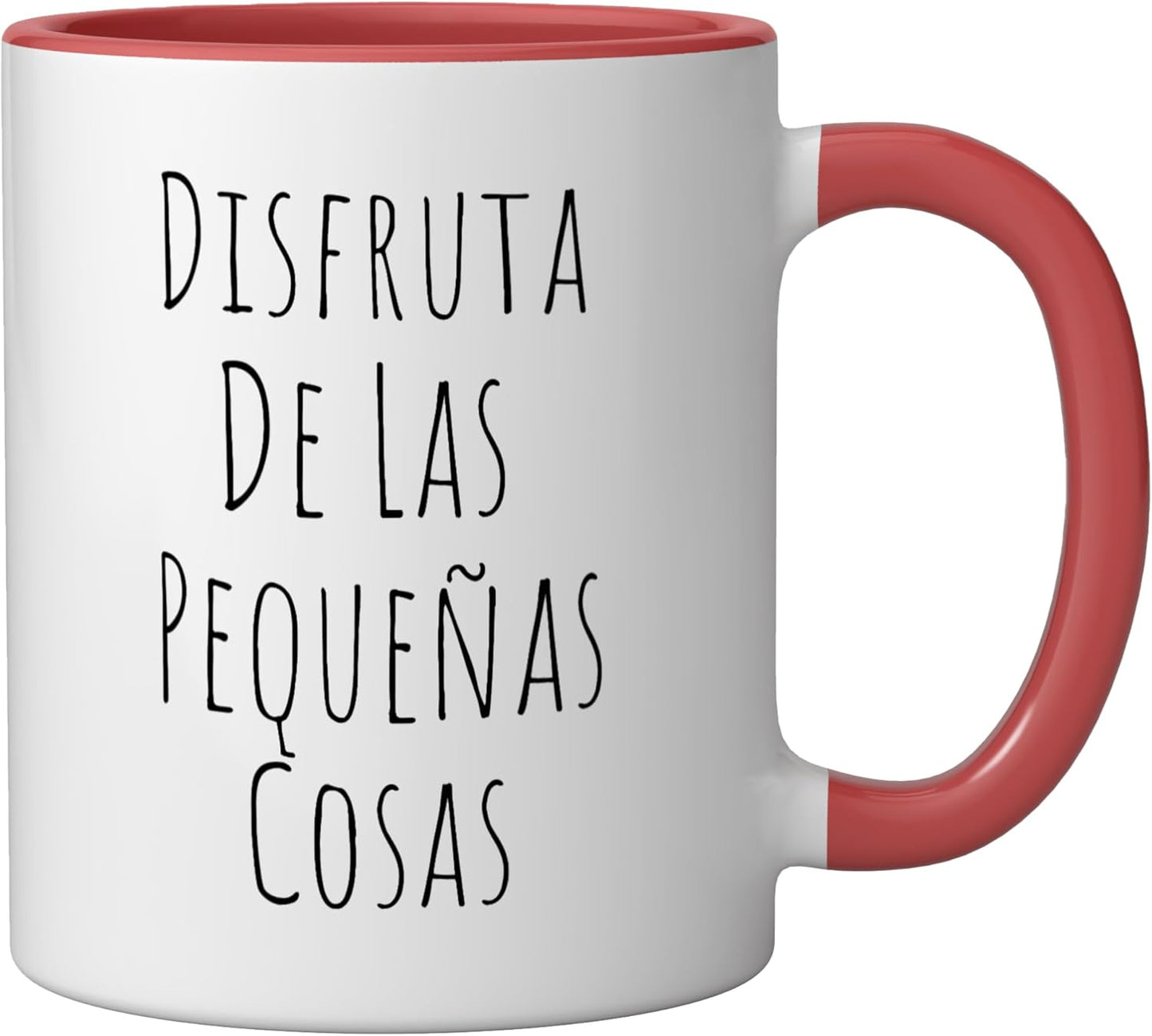 Taza cerámica flor mindfulness naturaleza rojo/blanco