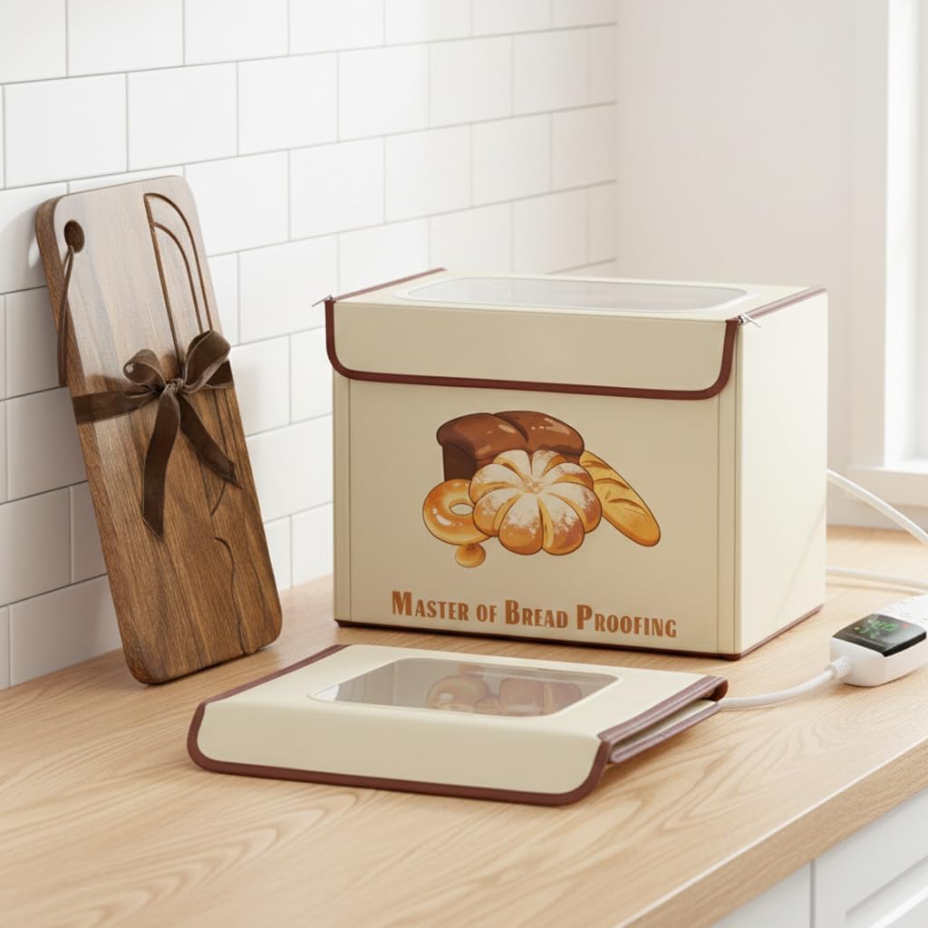 Caja plegable para pan con calefacción 16pulg y tabla cortar