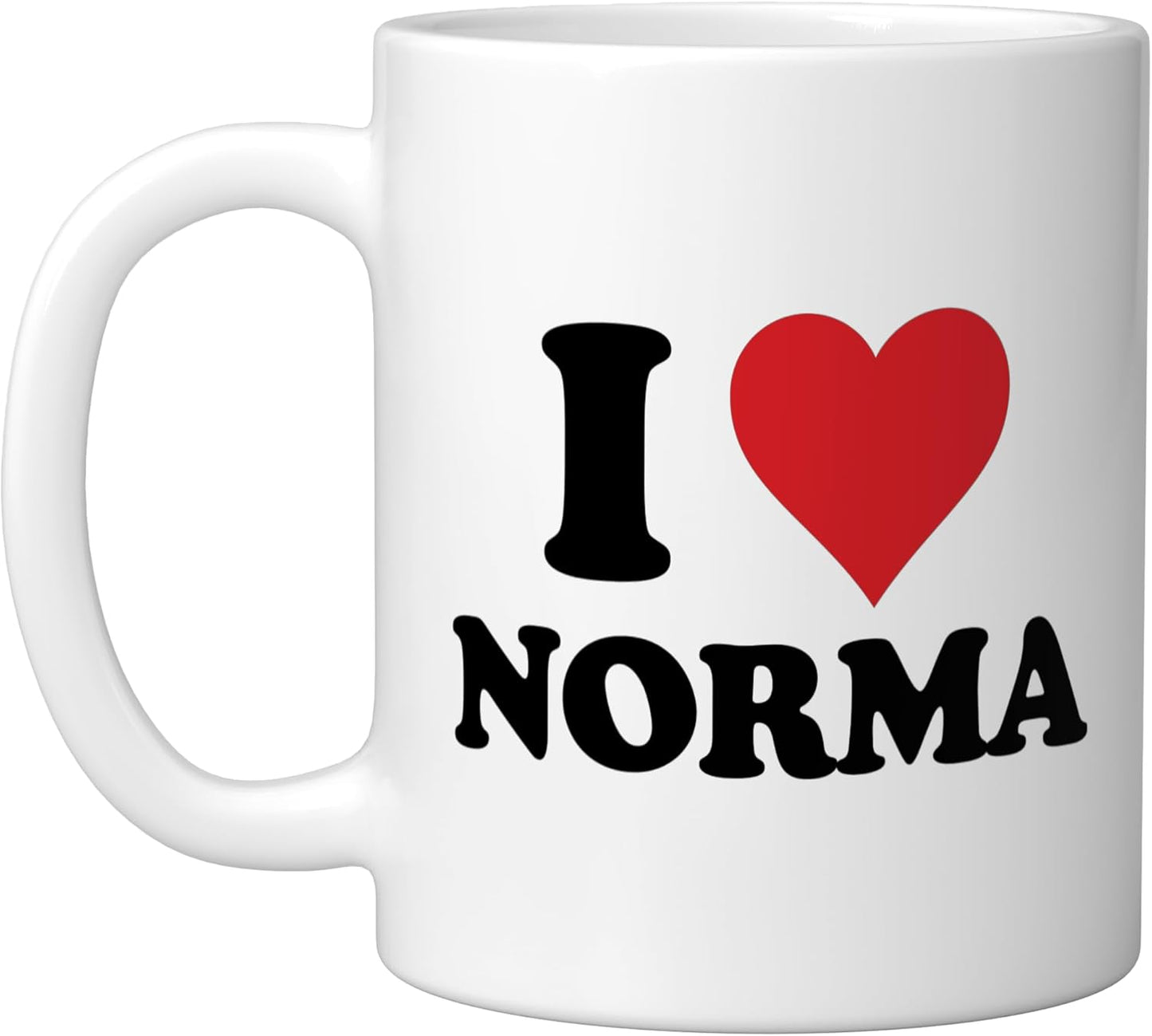 Taza cerámica personalizada I Heart Norma First Name I Love