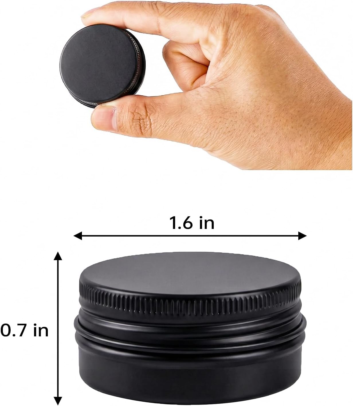 120 Tarros Aluminio 0.5oz Con Tapas Rosca Grado Alimenticio