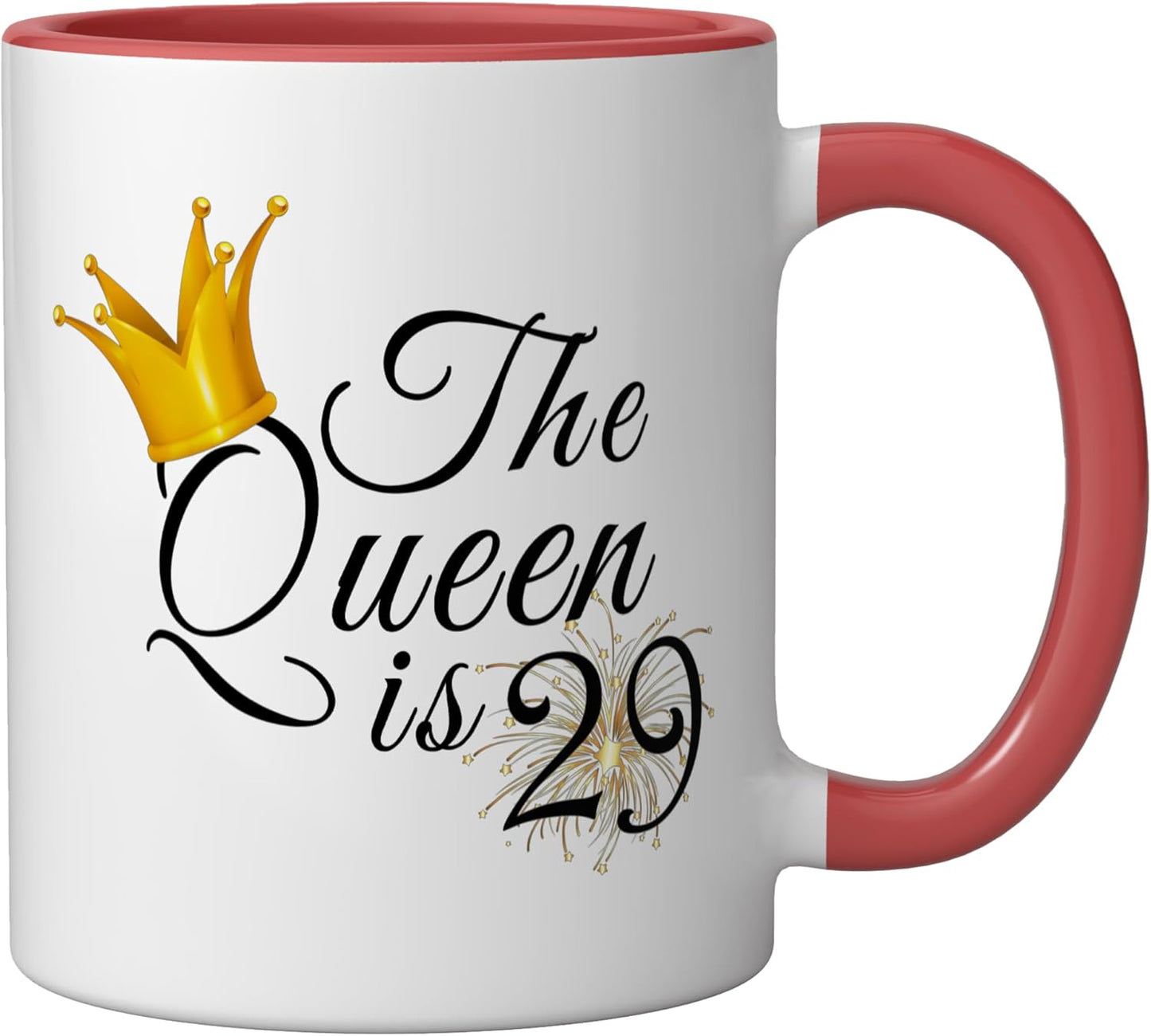 Taza Cerámica Cumpleaños 29 Años Roja/Blanca