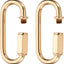 Cadena acero rápido enganches 1.7" 2 Uds dorado