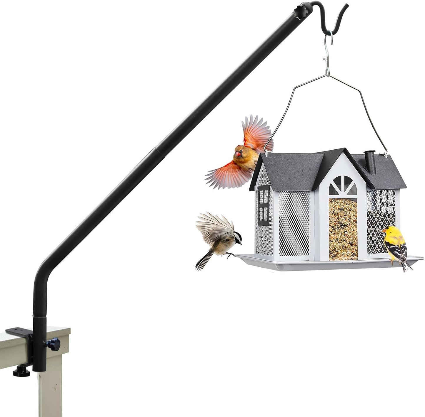 Gancho cubierta metal ajustable 27-39pulg para comederos