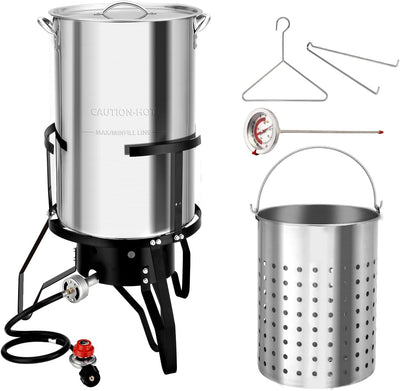 Freidora pavo 50qt acero inox estufa propano 54000btu