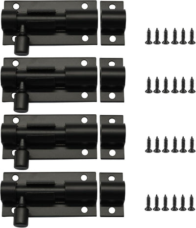 Pack 4 cerradura barril aluminio acero inox para puerta garaje
