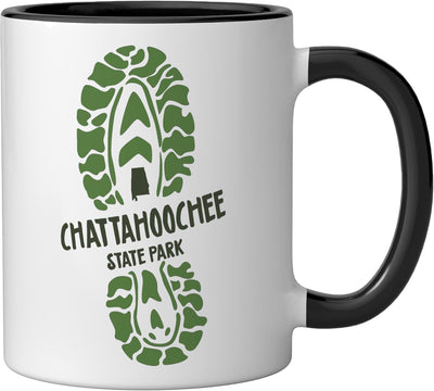 Taza Cerámica Senderismo AL Parque Estatal Negro/Blanco