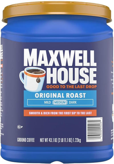 Café molido Maxwell-House tostado medio 43.1oz