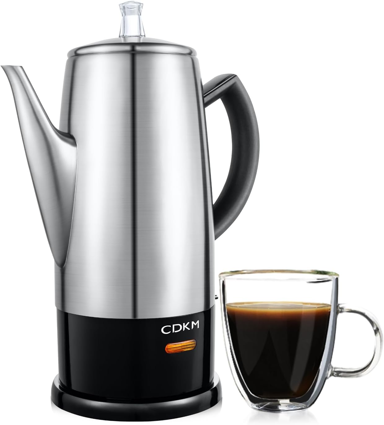 Percolador acero inox 12 tazas mant. caliente cepillado