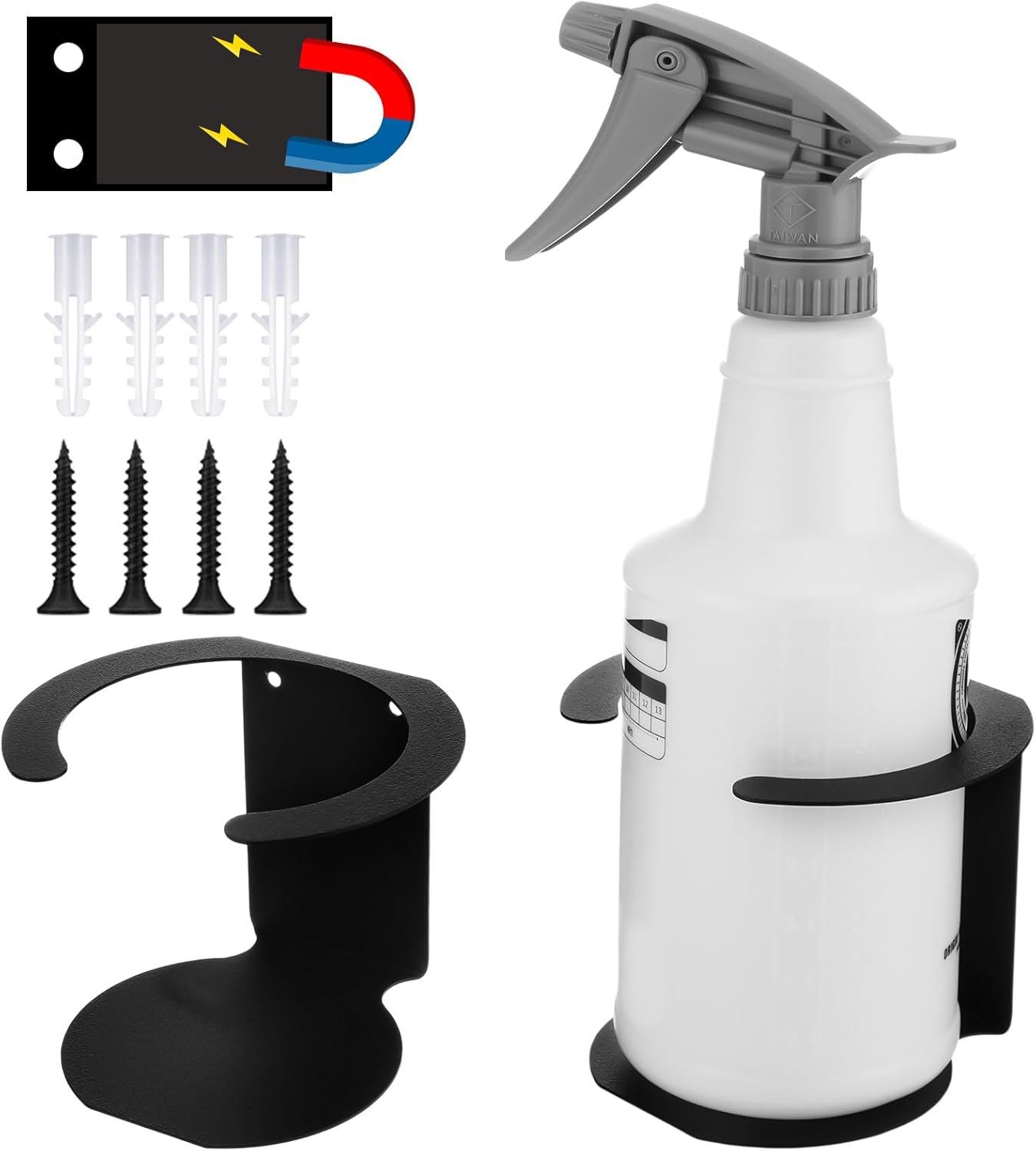 2 Soportes Magnéticos Acero Inox para Aerosoles Garaje