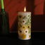 Velas pilar LED floral control remoto temporizador ajustable