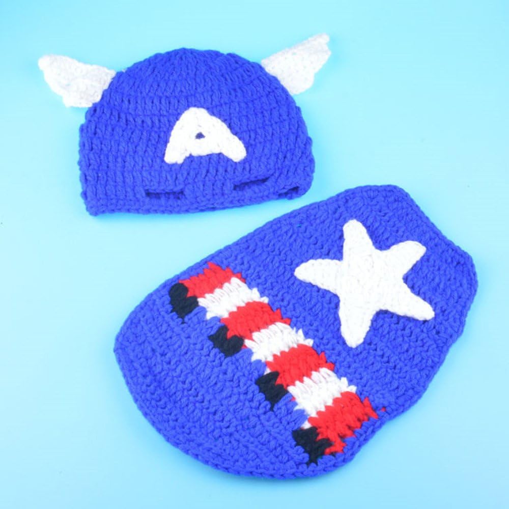 Gorro punto ganchillo bebé color azul