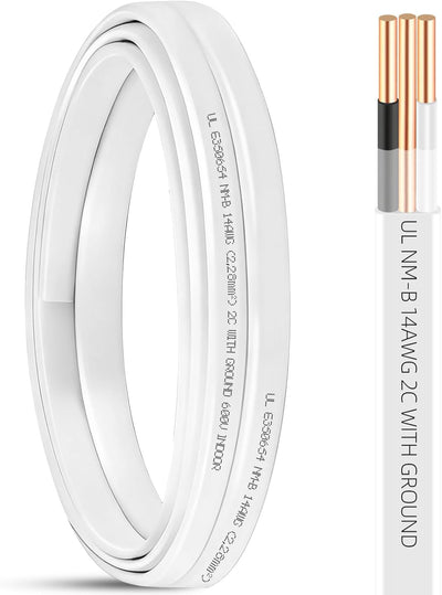 Cable NM-B 14/2 con tierra 10 pies cobre