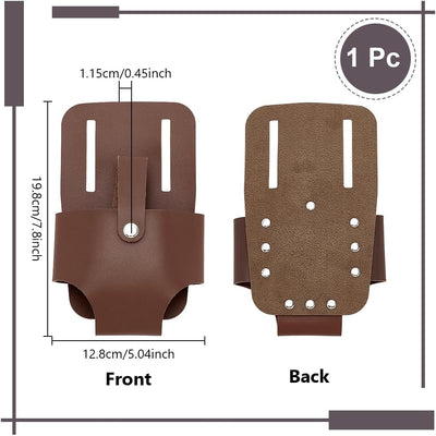 Soporte cinta métrica clip cuero sintético 7.8x5.04pulg