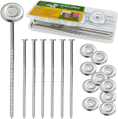 10 Estacas Acero Inox Spira para Fijar Alfombras Caravana