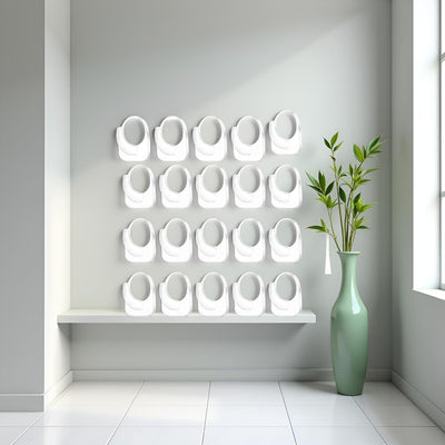 20 Ganchos Adhesivos Acrílicos Transparentes para Pared