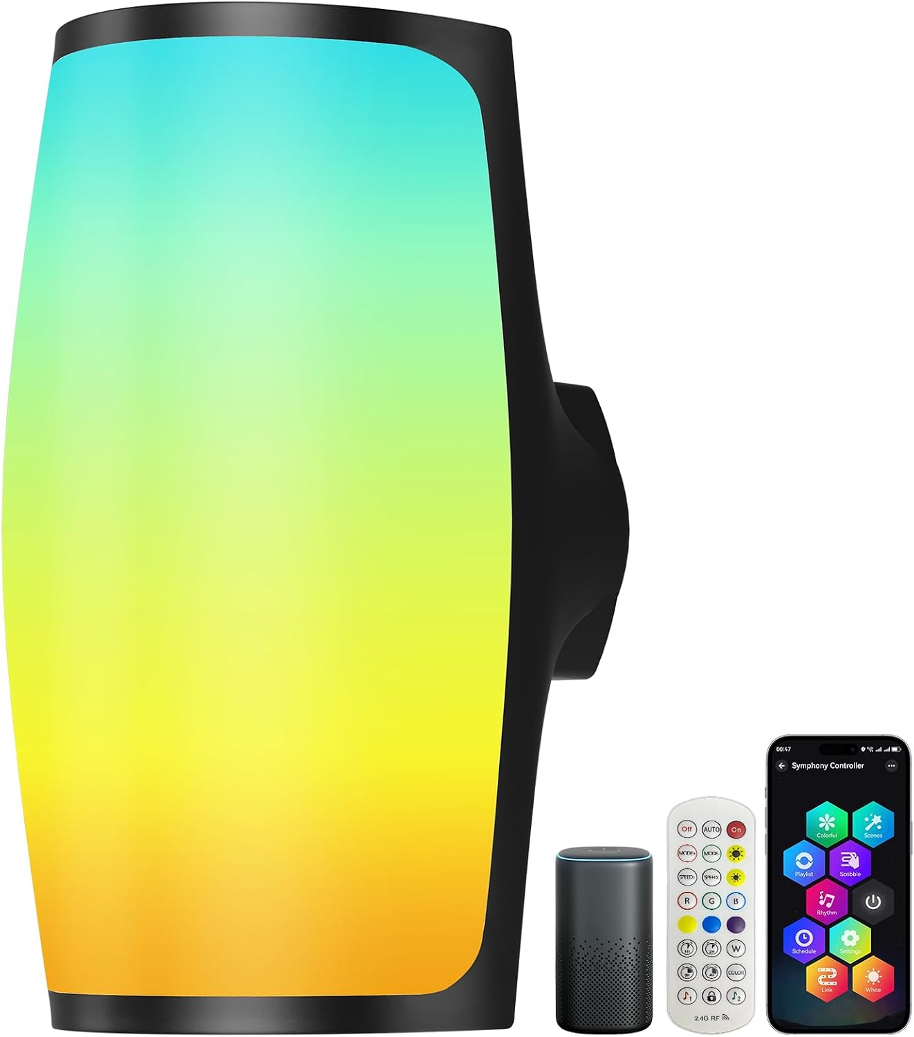 Luz LED aplique pared exterior 2400lm IP65 blanco