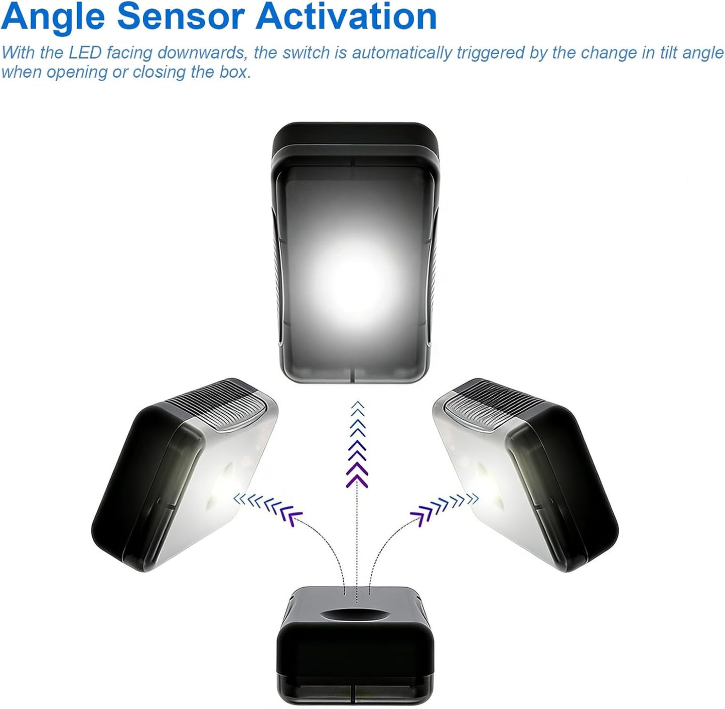 Luz maletero automática sensor angulo recargable inalámbrica