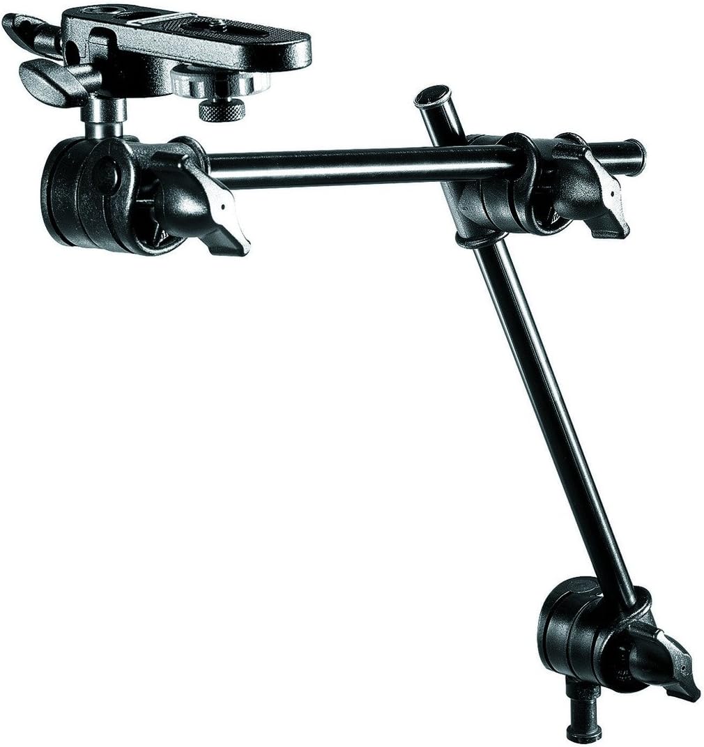 Brazo articulado 2 secciones soporte cámara clamp negro