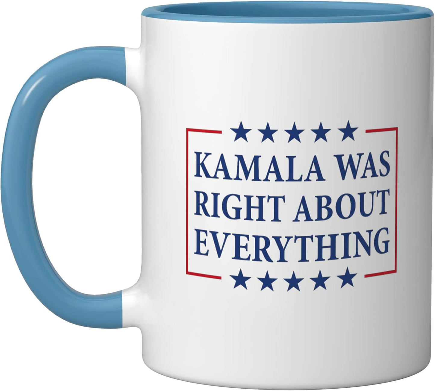 Taza cerámica azul/blanco Kamala Was Right About Everything